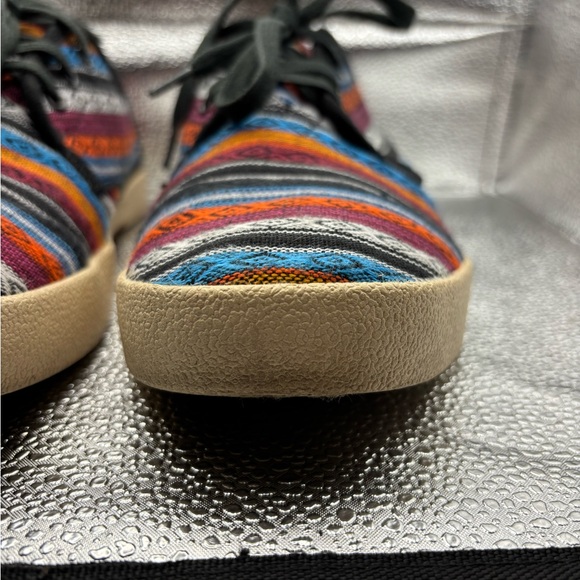Toms Multicolor Aztec Woven Lace Up Flat Sneaker Shoes Mens Size 8 - Picture 3 of 8